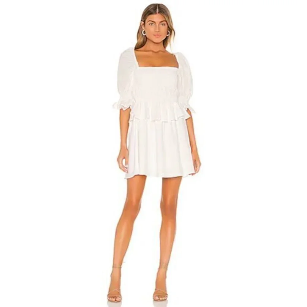 LPA | Dresses | Lpa X Revolve Vivia Dress In White M Like New | Poshmark